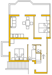 apartment 3 – ground plan